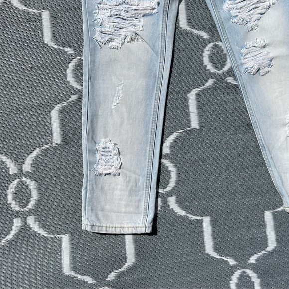 One Teaspoon Awesome Baggies Low Waist Relaxed Tapered Distressed Jeans - Picture 7 of 16